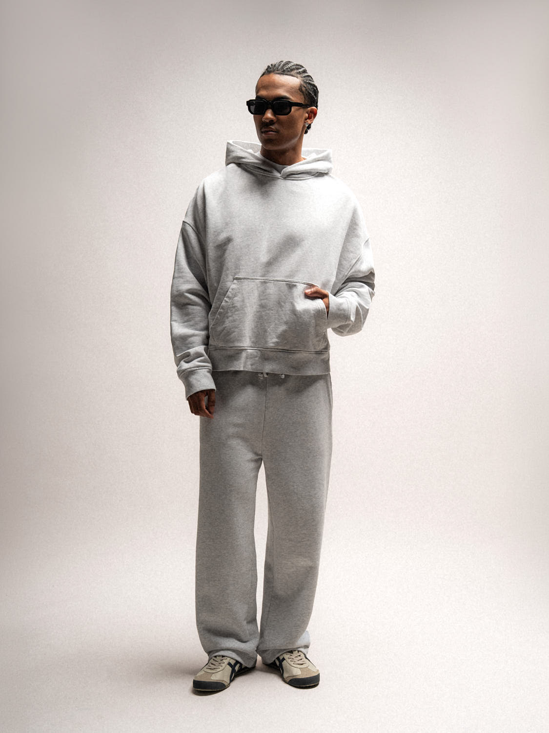 Everyday Boxy Hoodie – Heather Grey