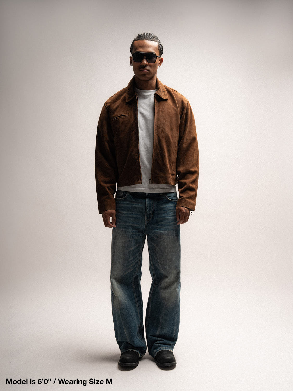 Everyday Boxy Leather Jacket - Suede