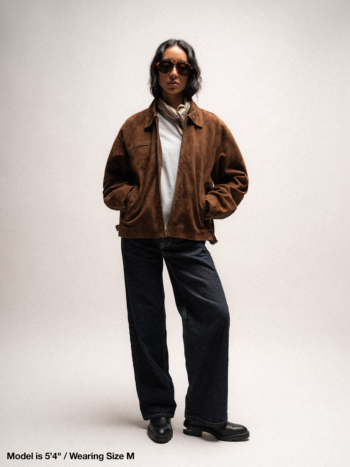 Everyday Boxy Leather Jacket - Suede