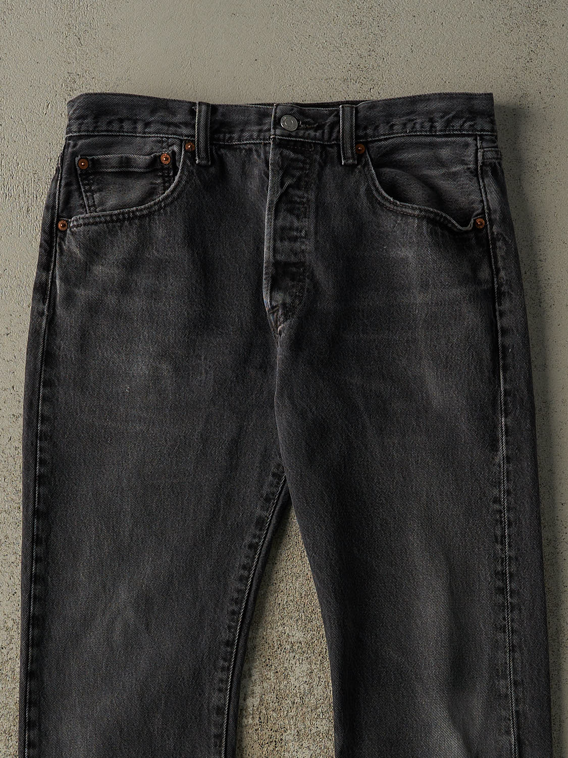 Vintage 90s Faded Black Levi's 501 Denim Pants (32x29.5)