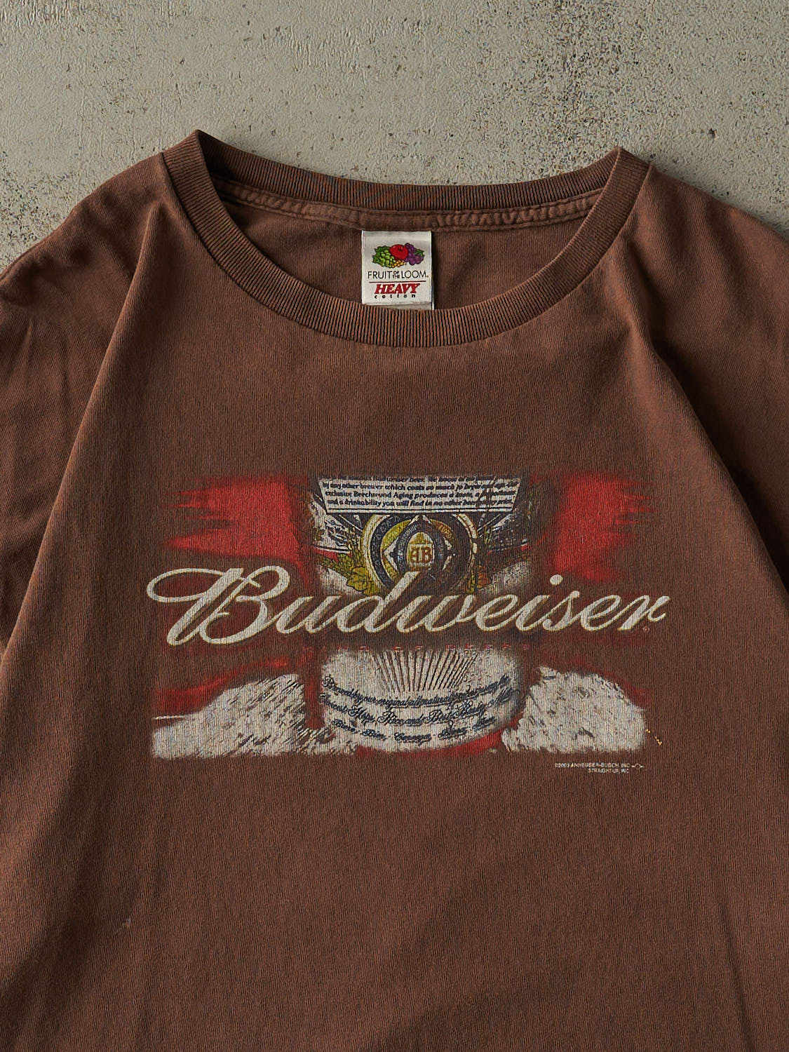 Vintage 05' Sun Faded Brown Budweiser Tee (XL)