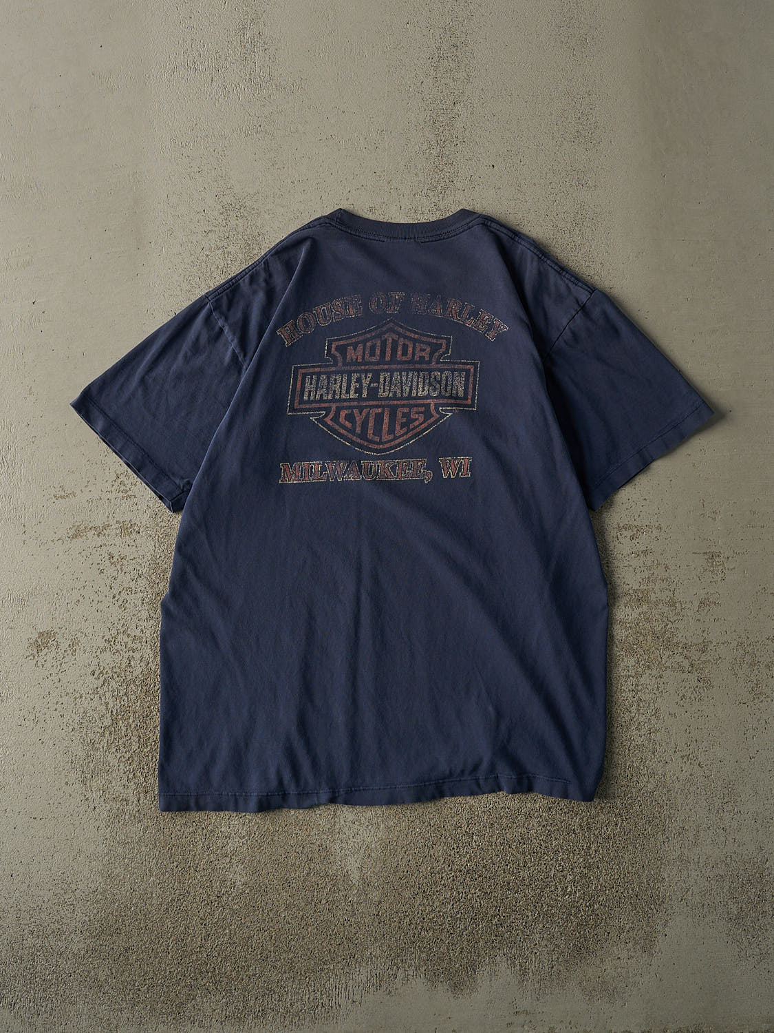 Vintage 90s Navy Blue Milwaukee WI Harley Davidson Tee (XL)