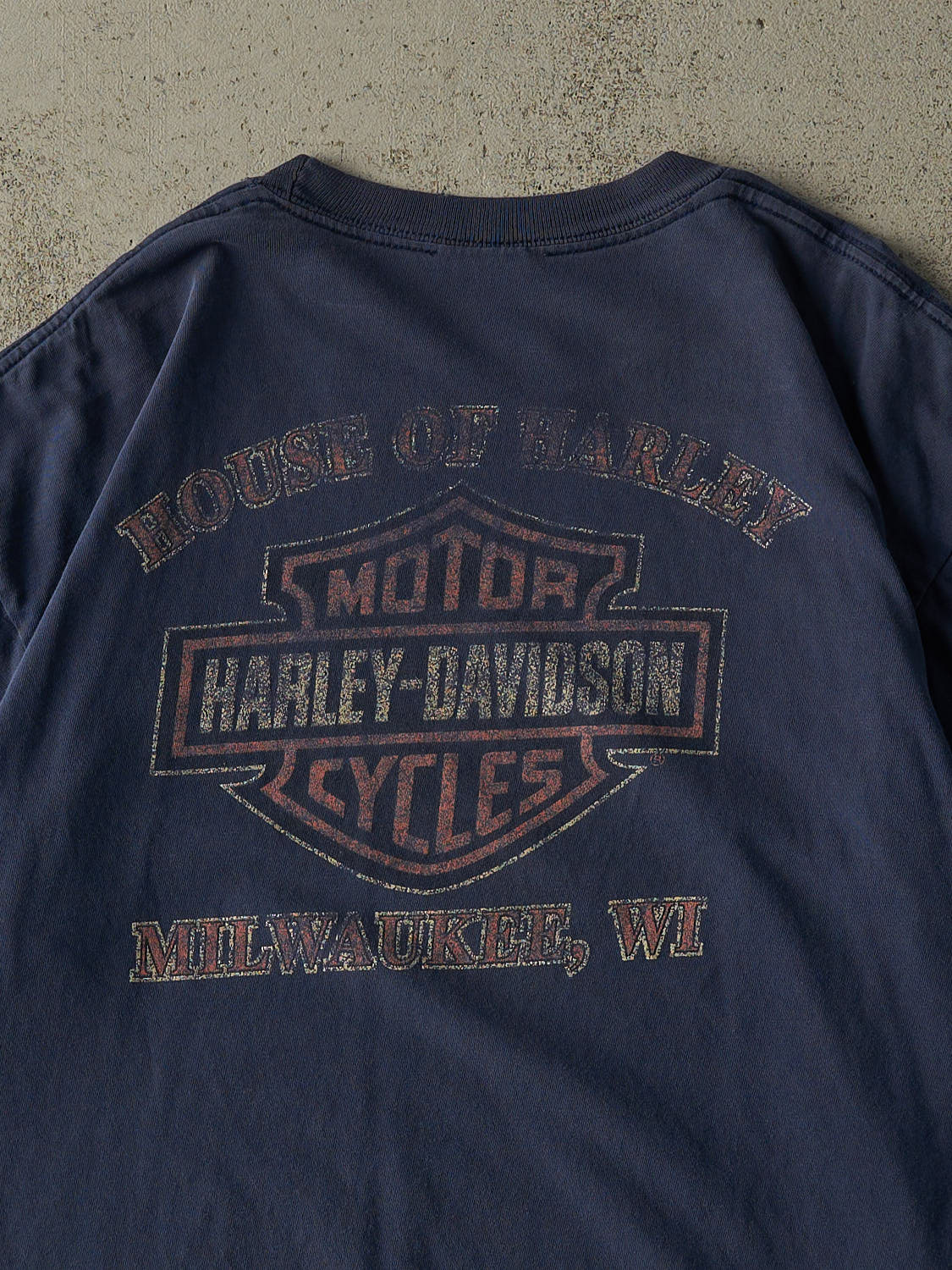 Vintage 90s Navy Blue Milwaukee WI Harley Davidson Tee (XL)