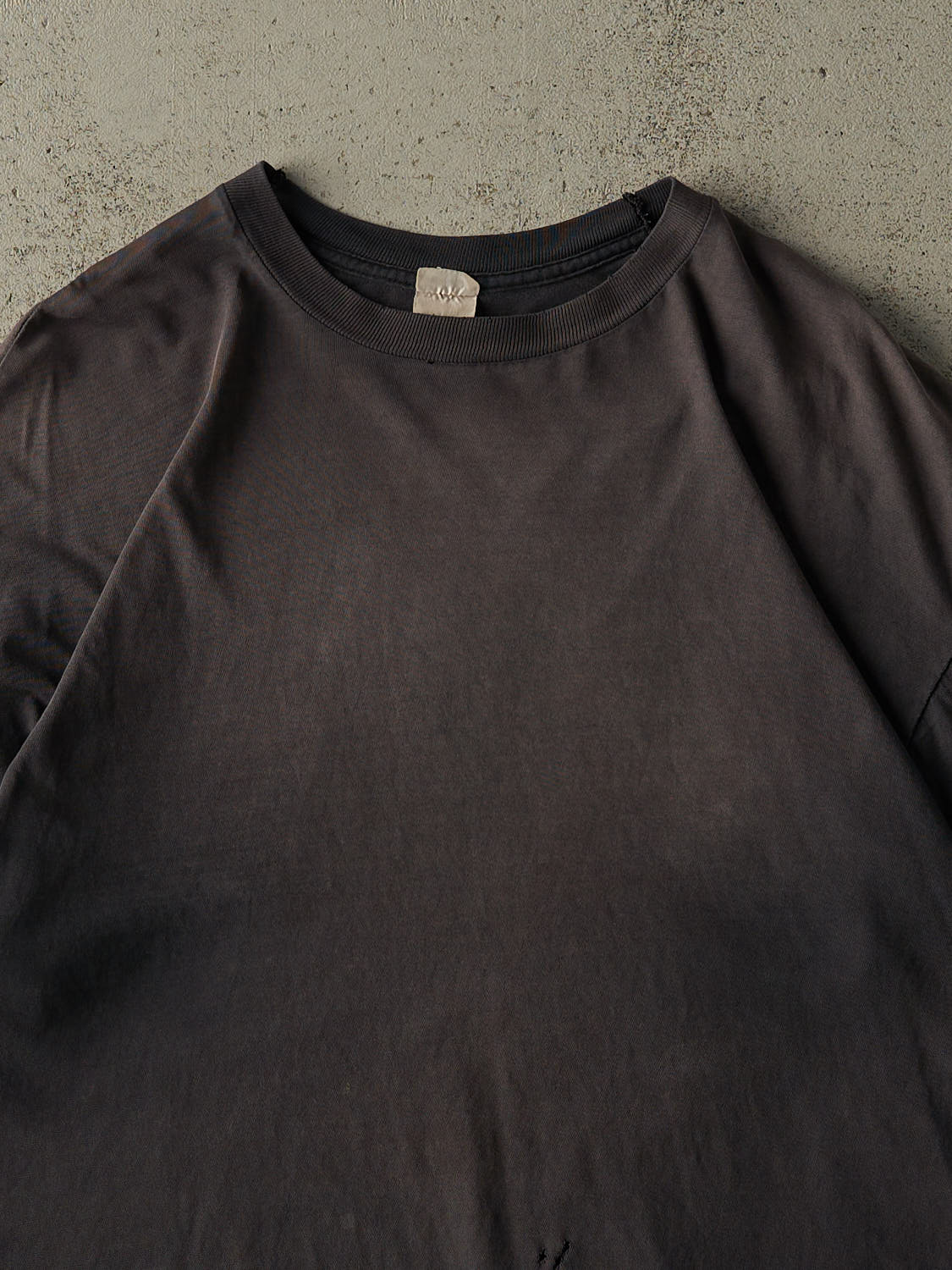 Vintage 90s Sun Faded Black Adidas Blank Single Stitch Tee (XL/XXL)