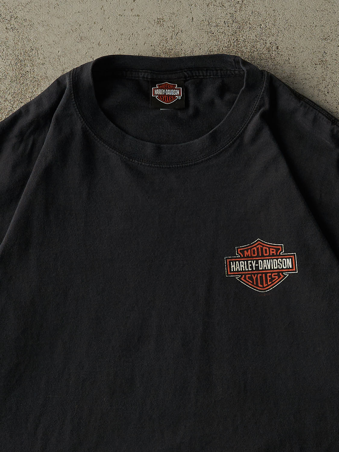 Vintage 13' Faded Black New Richmond WI Harley Davidson Tee (L/XL)