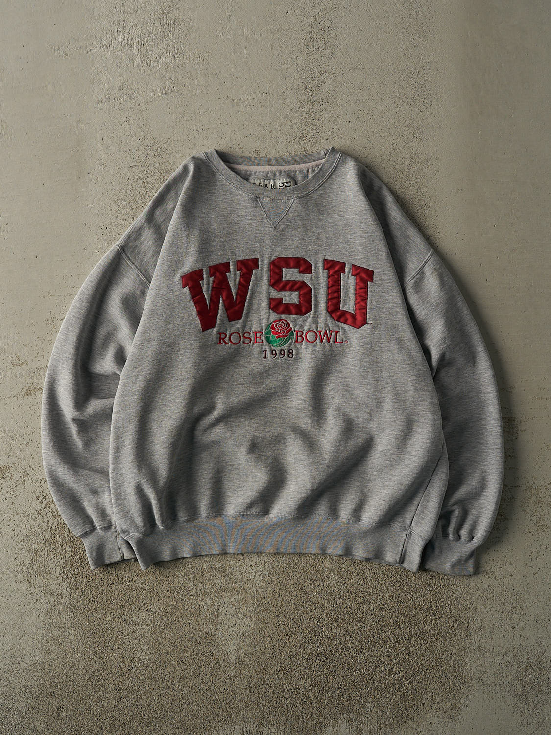 Vintage 98' Grey Washington State University Rose Bowl Embroidered Crewneck (XL)