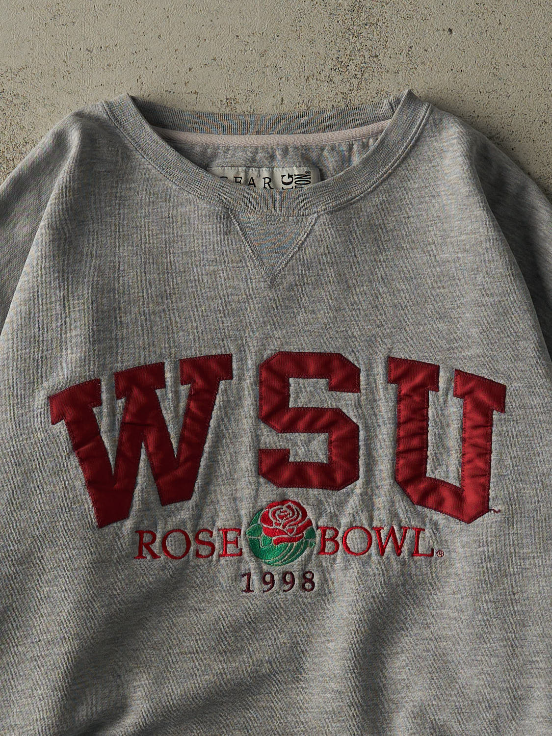 Vintage 98' Grey Washington State University Rose Bowl Embroidered Crewneck (XL)
