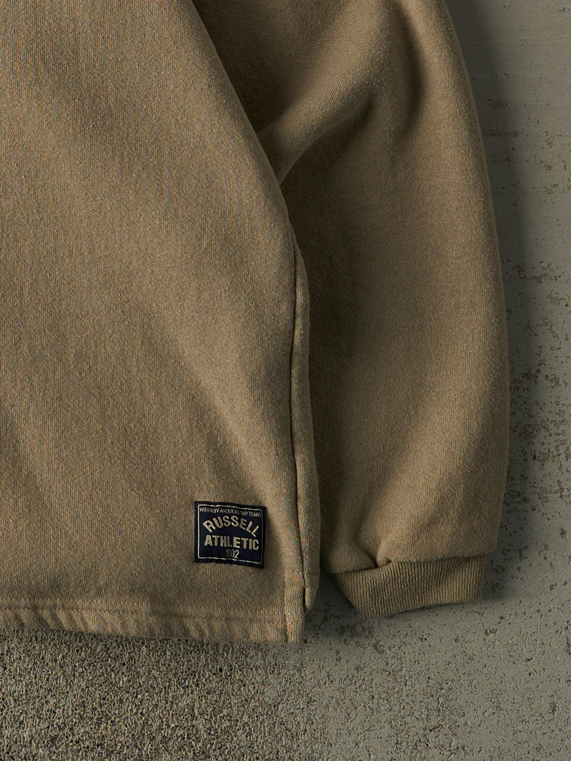 Vintage 90s Beige Russell Athletic Beige Quarter Button Pullover (XL/XXL)