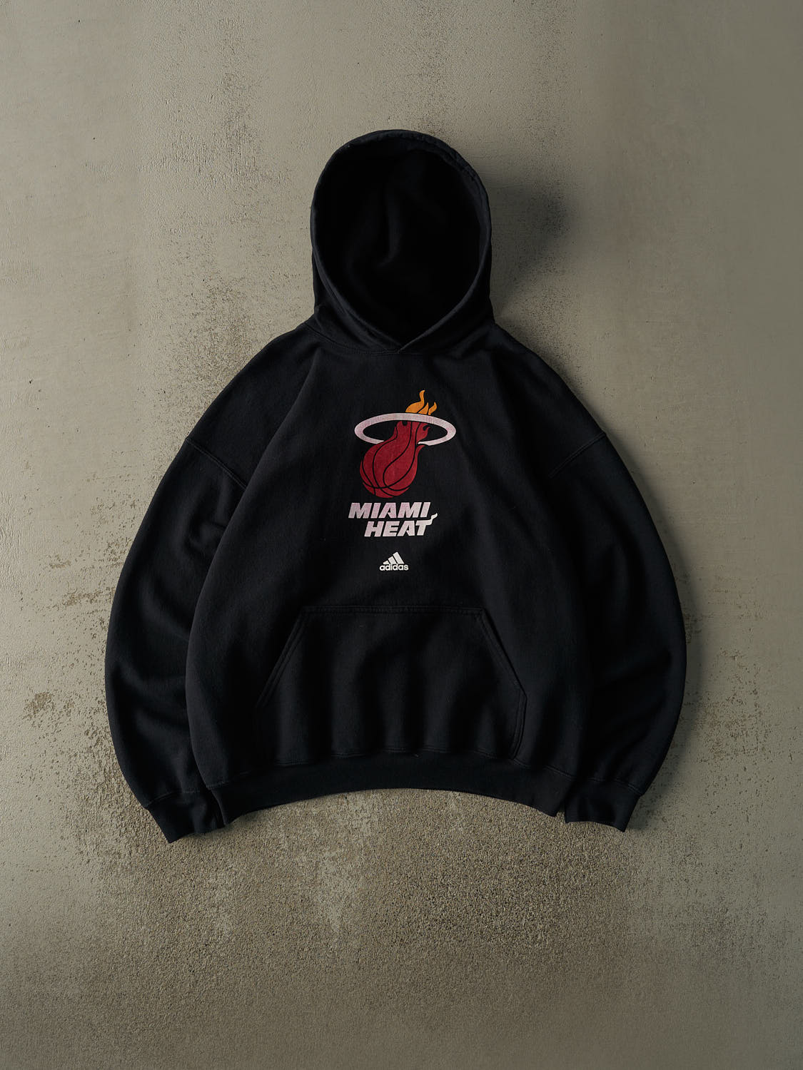 Vintage Y2K Black Miami Heat Adidas Hoodie (L)