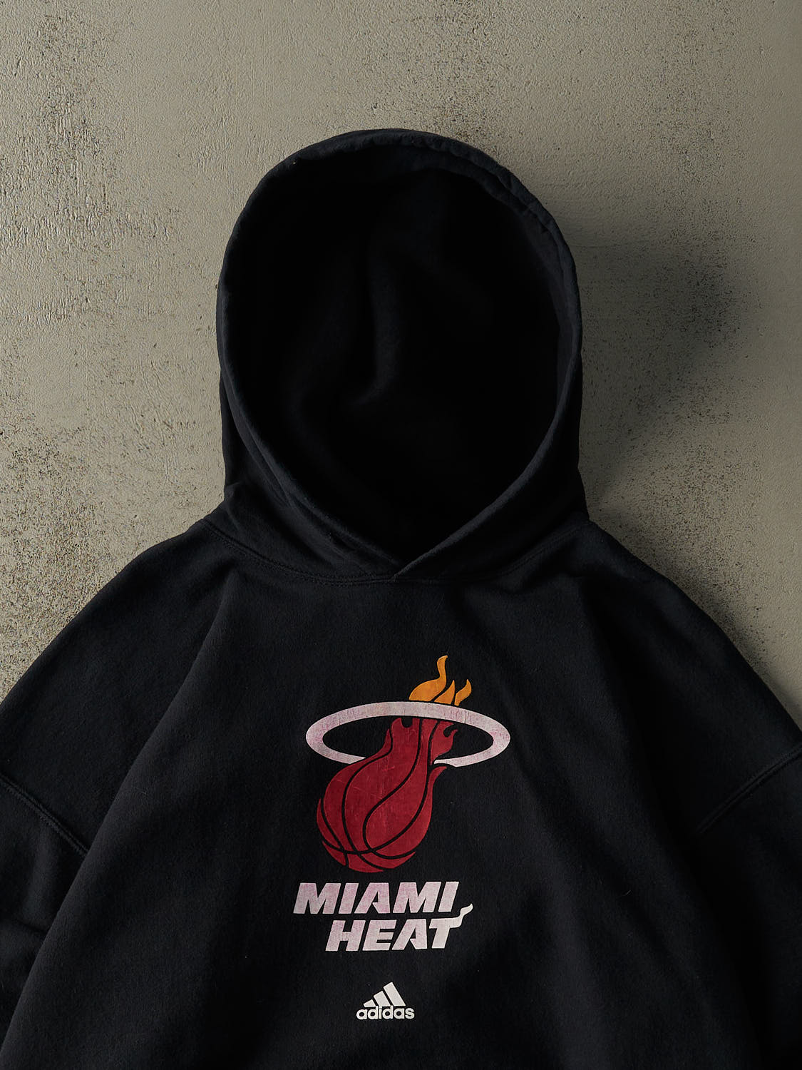 Vintage Y2K Black Miami Heat Adidas Hoodie (L)