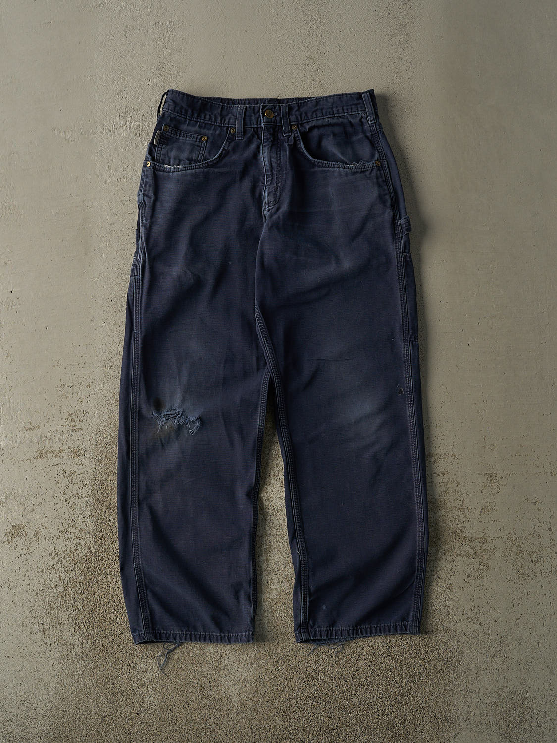 Vintage 90s Navy Blue Carhartt Carpenter Pants (30x29.5)