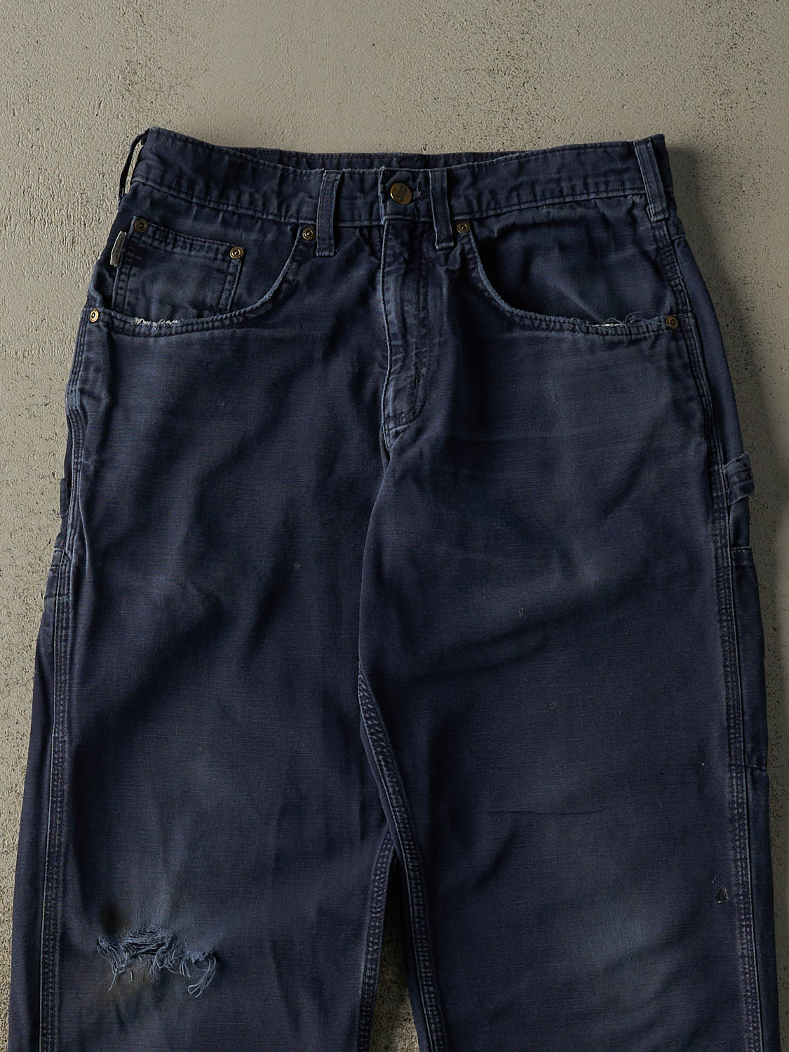 Vintage 90s Navy Blue Carhartt Carpenter Pants (30x29.5)