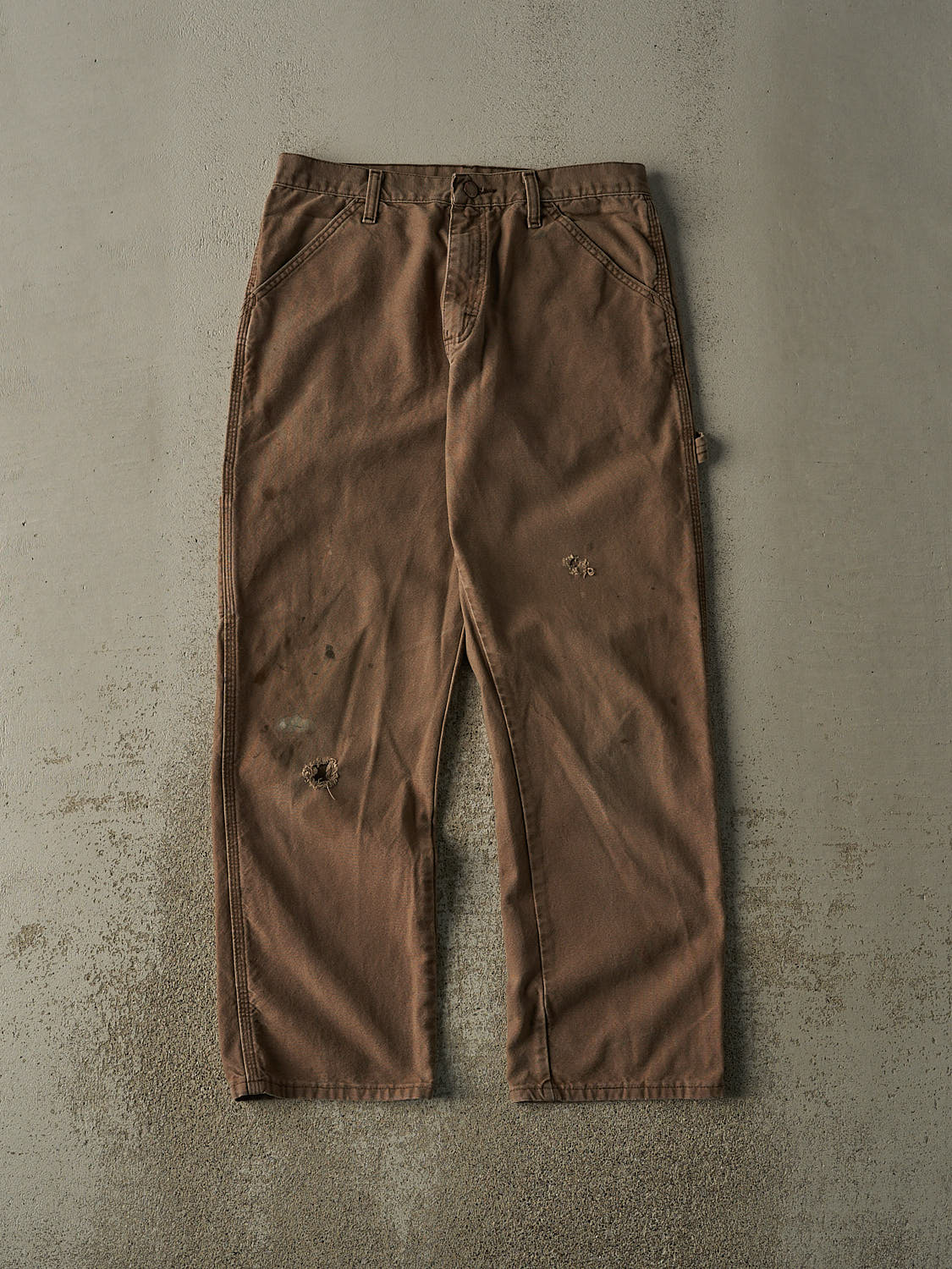 Vintage 90s Faded Brown Rustler Carpenter Pants (31x30)
