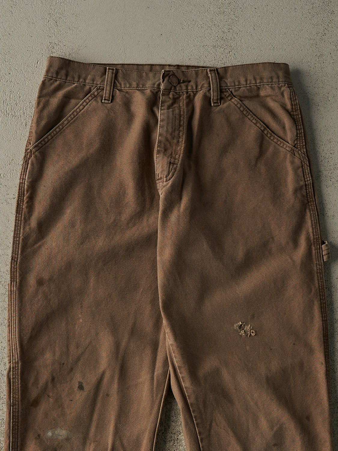 Vintage 90s Faded Brown Rustler Carpenter Pants (31x30)