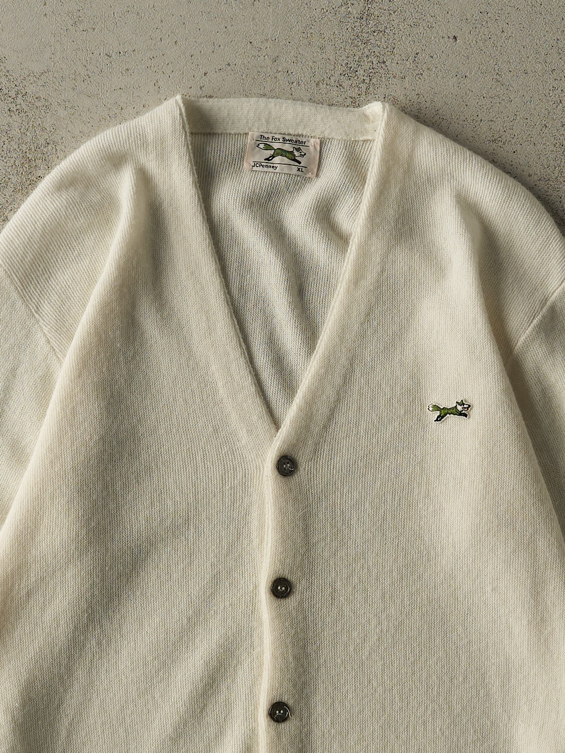 Vintage 90s White JC Penney Knit Cardigan (M/L)
