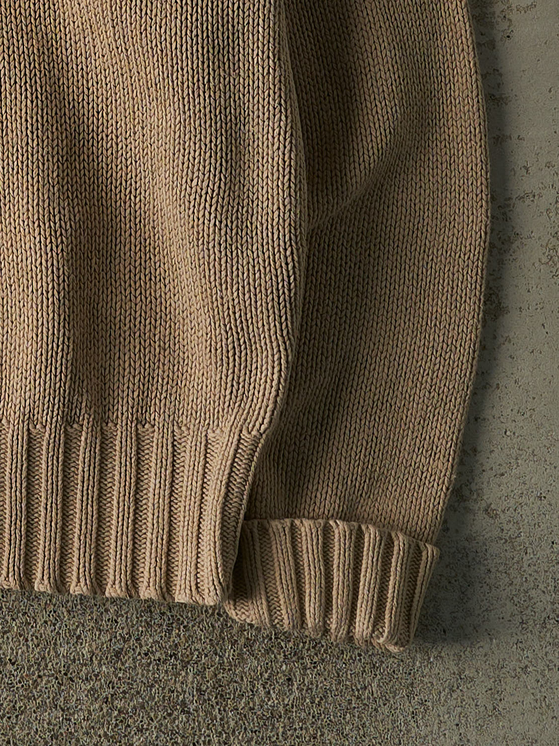 Vintage 90s Beige Polo Ralph Lauren Embroidered Knit (XXL/XXXL)