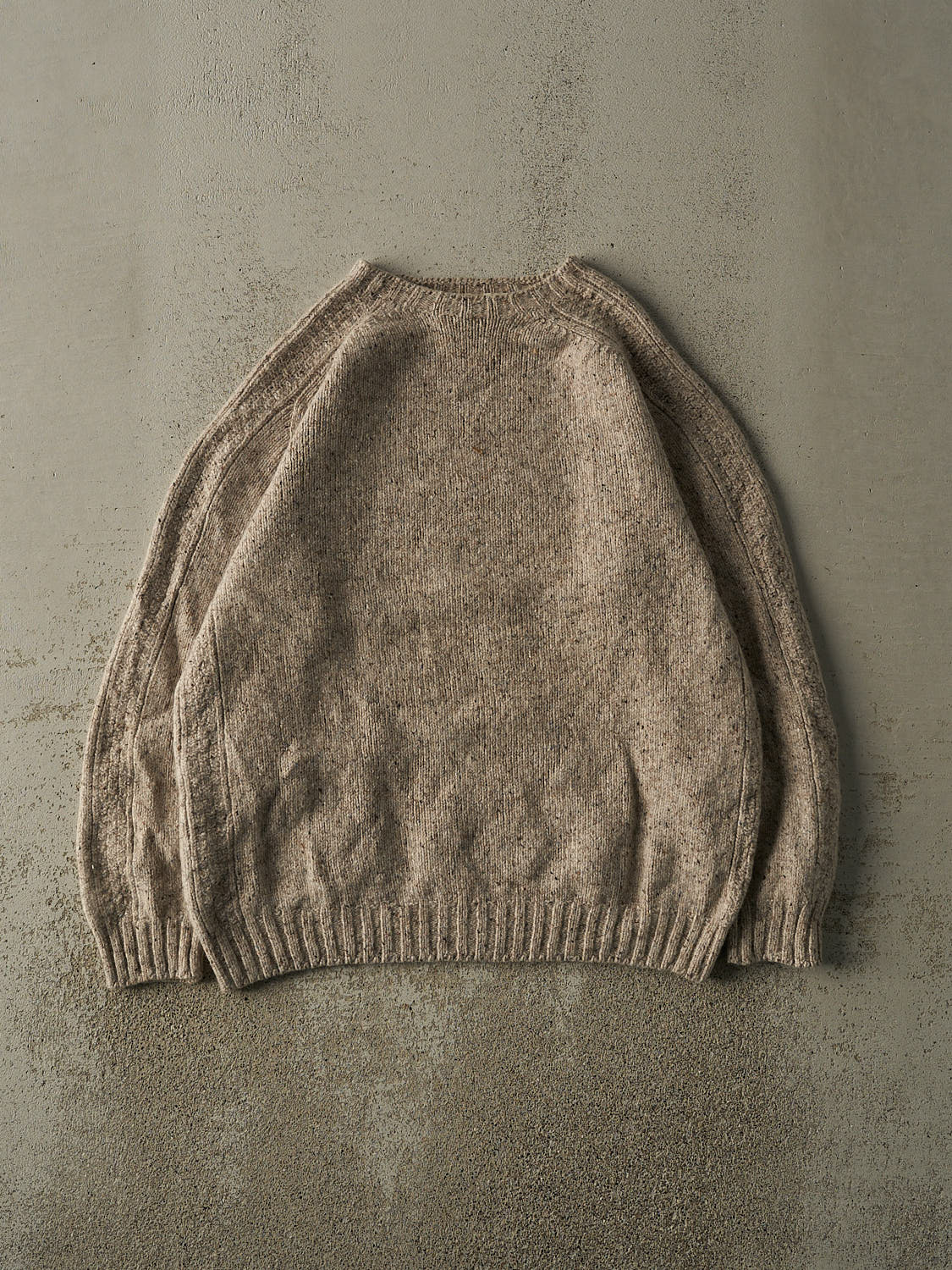 Vintage 90s Beige Simple Wool Knit Pullover (M/L)