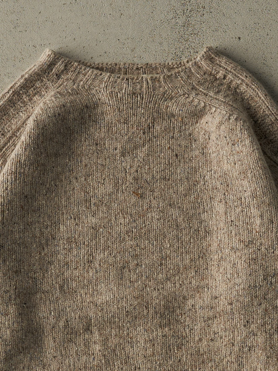 Vintage 90s Beige Simple Wool Knit Pullover (M/L)