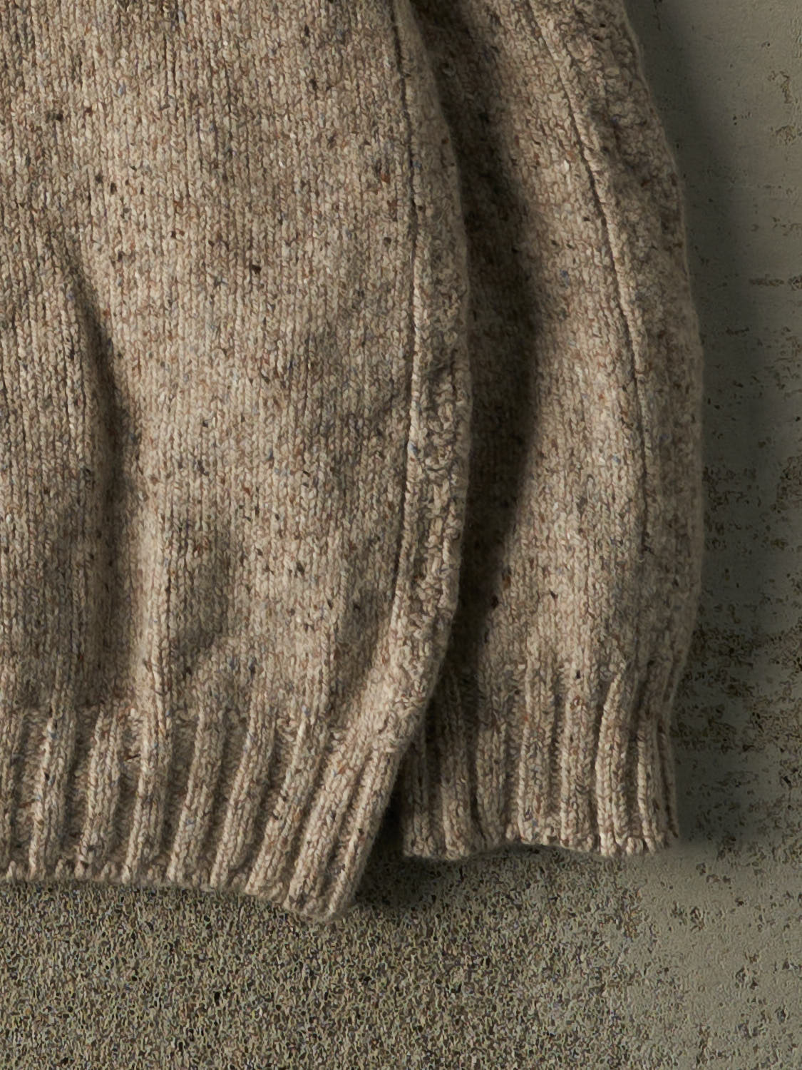 Vintage 90s Beige Simple Wool Knit Pullover (M/L)