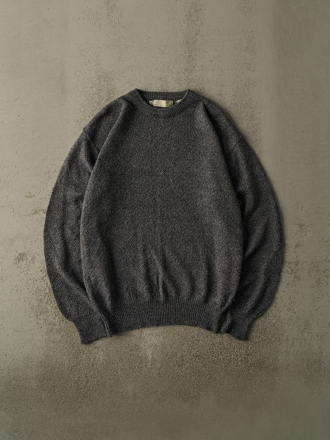 Vintage 90s Grey Simple Knit Pullover (L)