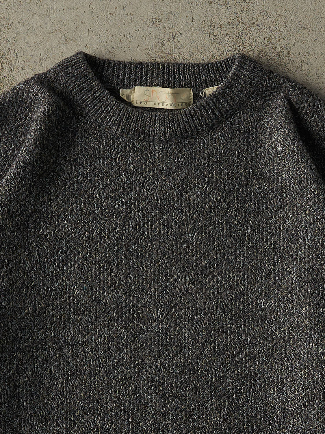 Vintage 90s Grey Simple Knit Pullover (L)