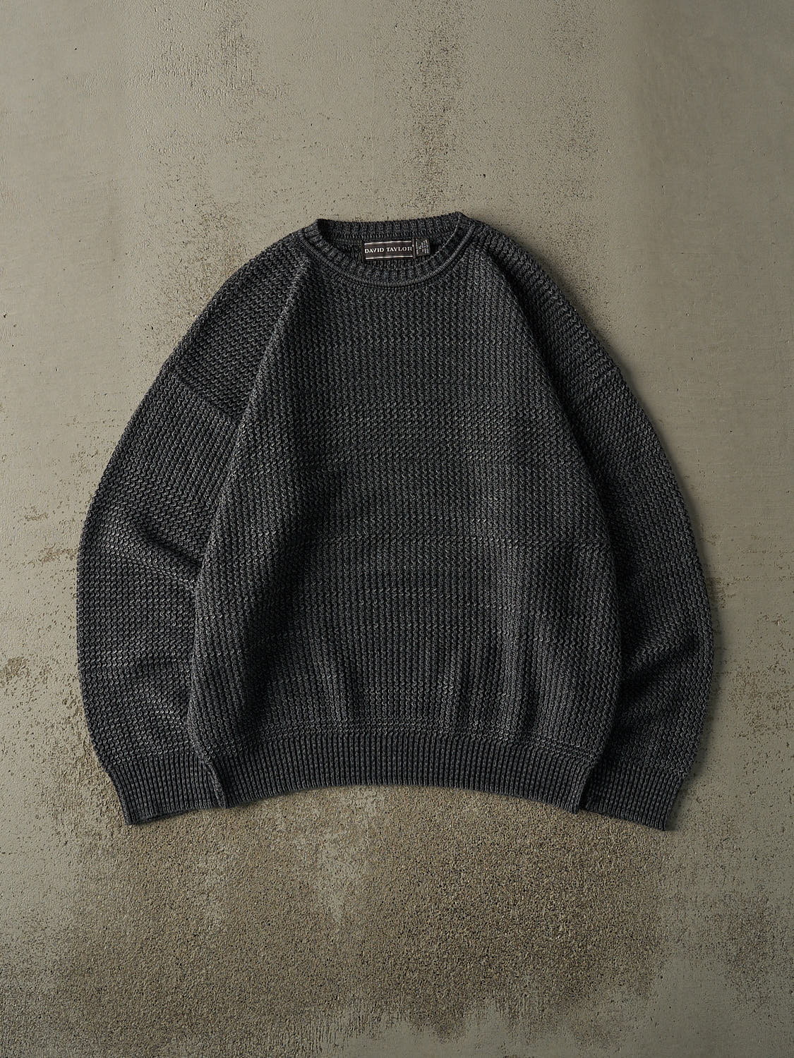Vintage 90s Grey Patterned Knit (L/XL)