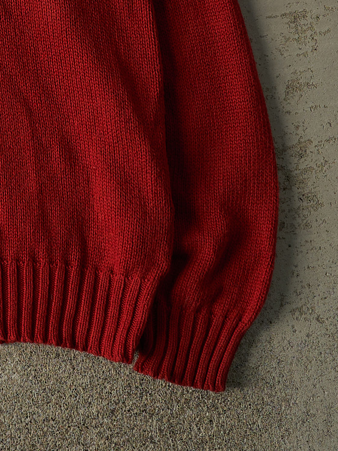 Vintage 90s Red Polo Ralph Lauren Knit Pullover (L/XL)