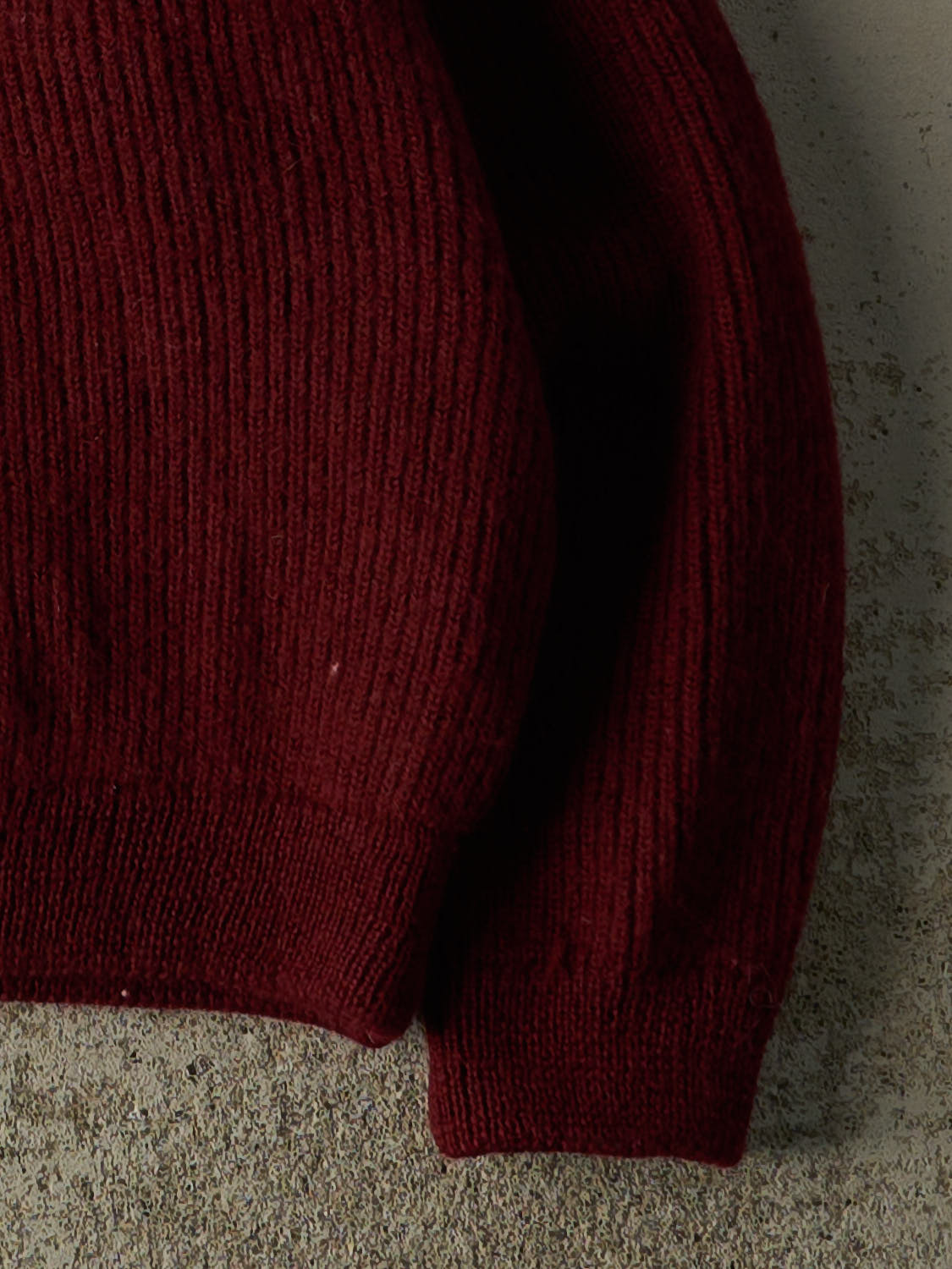 Vintage 90s Burgundy Striped Boxy Knit (XS/S)
