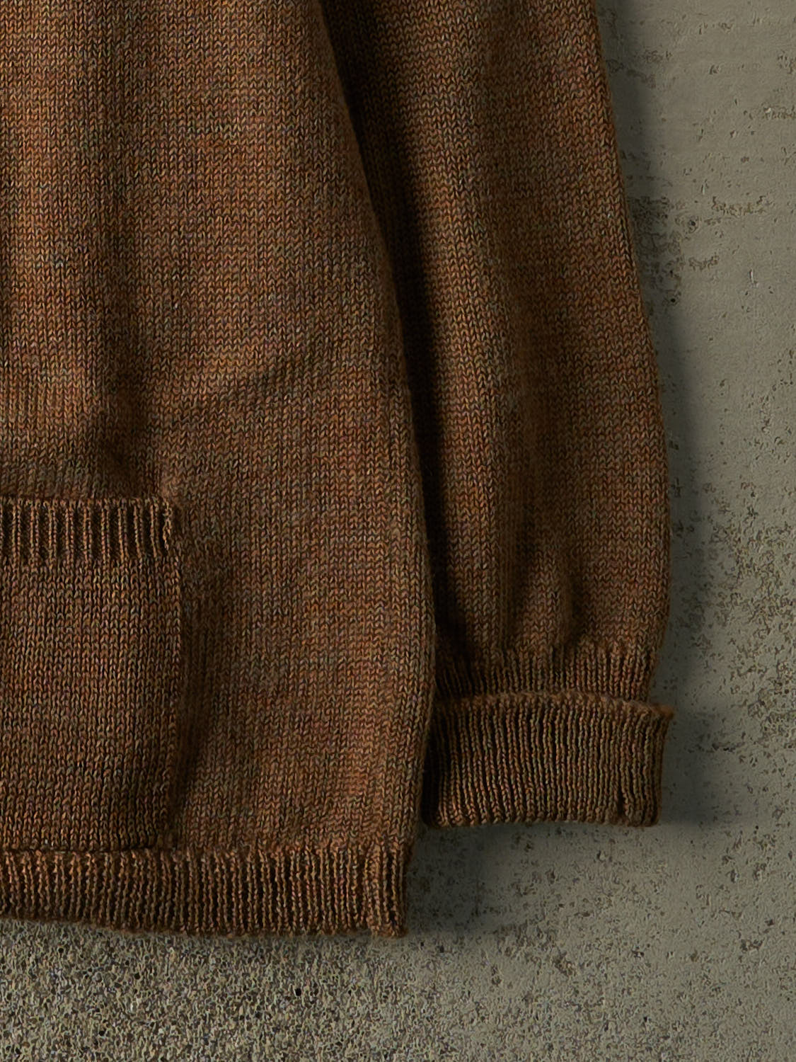 Vintage 70s Brown Wool Knit Cardigan (M/L)