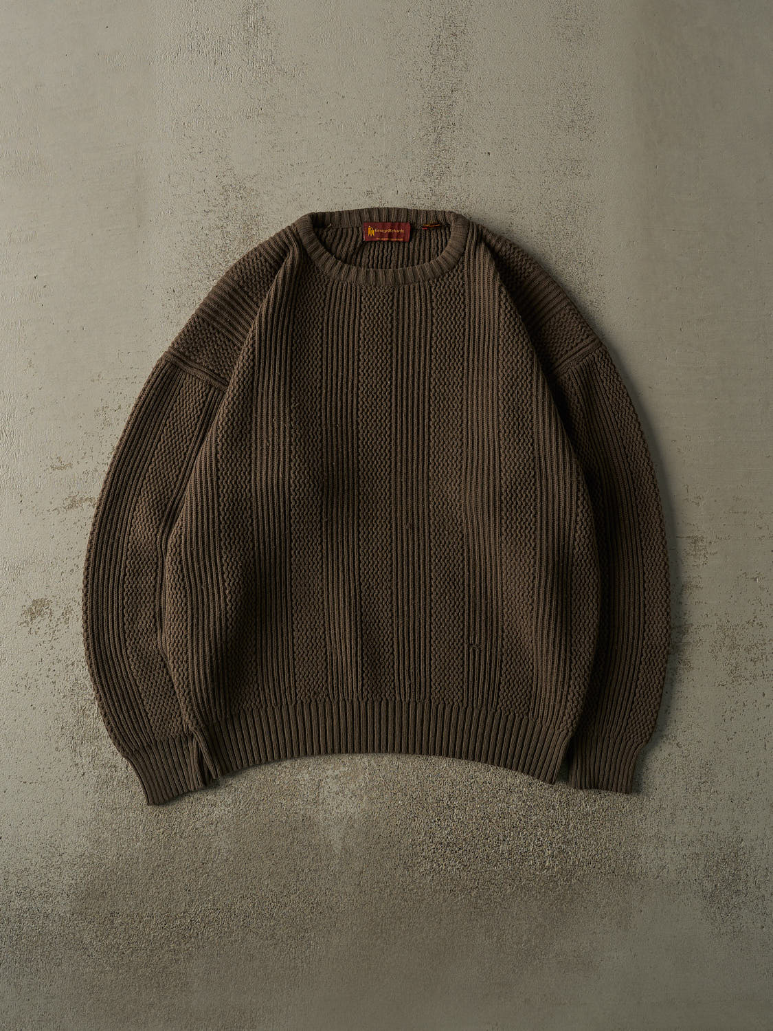 Vintage 90s Faded Brown Patterned Knit (XL/XXL)
