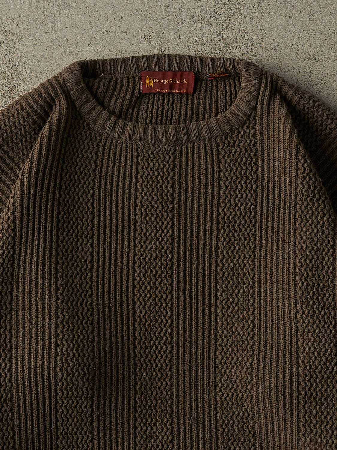 Vintage 90s Faded Brown Patterned Knit (XL/XXL)