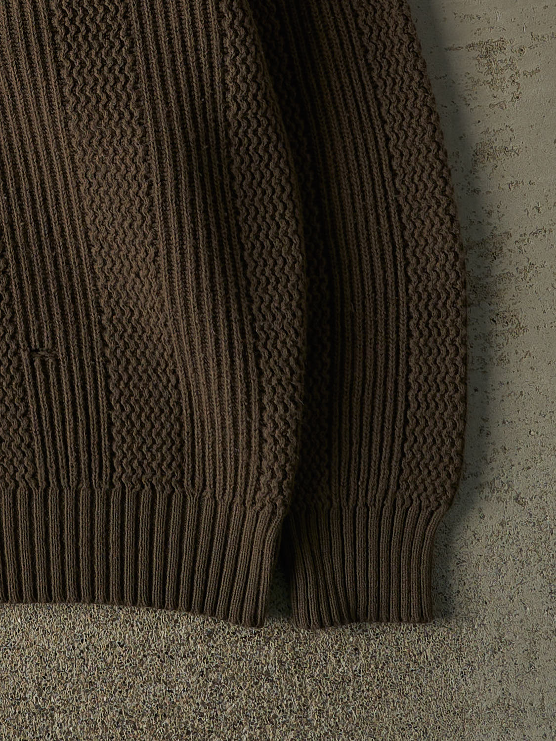 Vintage 90s Faded Brown Patterned Knit (XL/XXL)