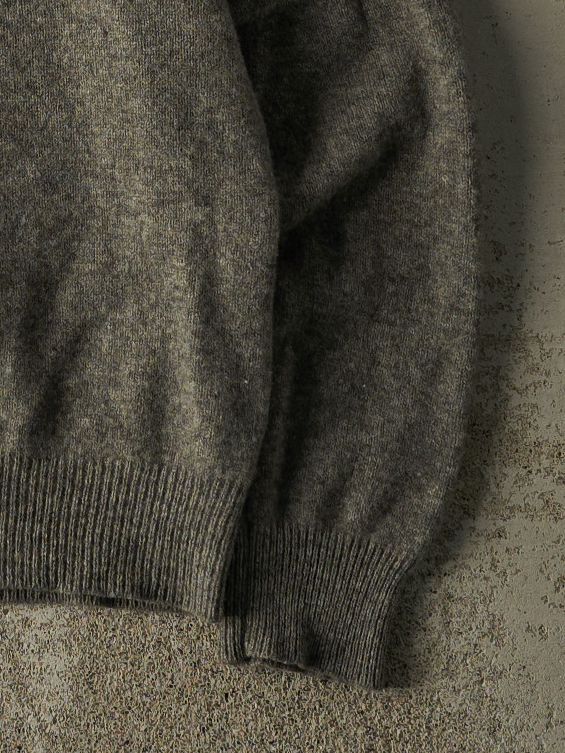 Vintage 90s Grey Polo Ralph Lauren Lambs Wool Boxy Knit (S/M)