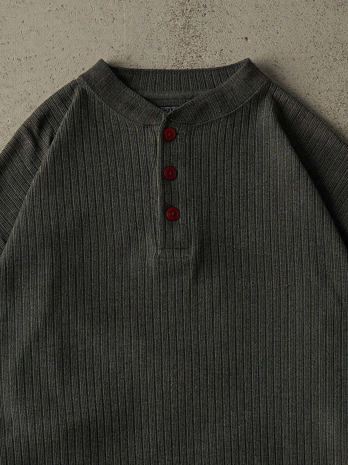 Vintage 80s Green Quarter Button Lightweight Knit (XL/XXL)