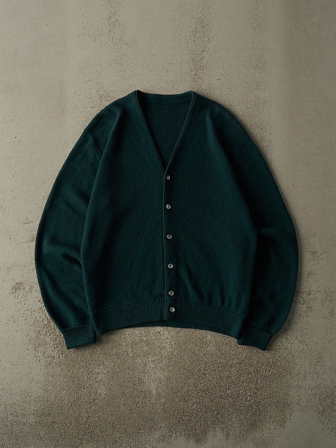Vintage 80s Green Knit Cardigan (L)