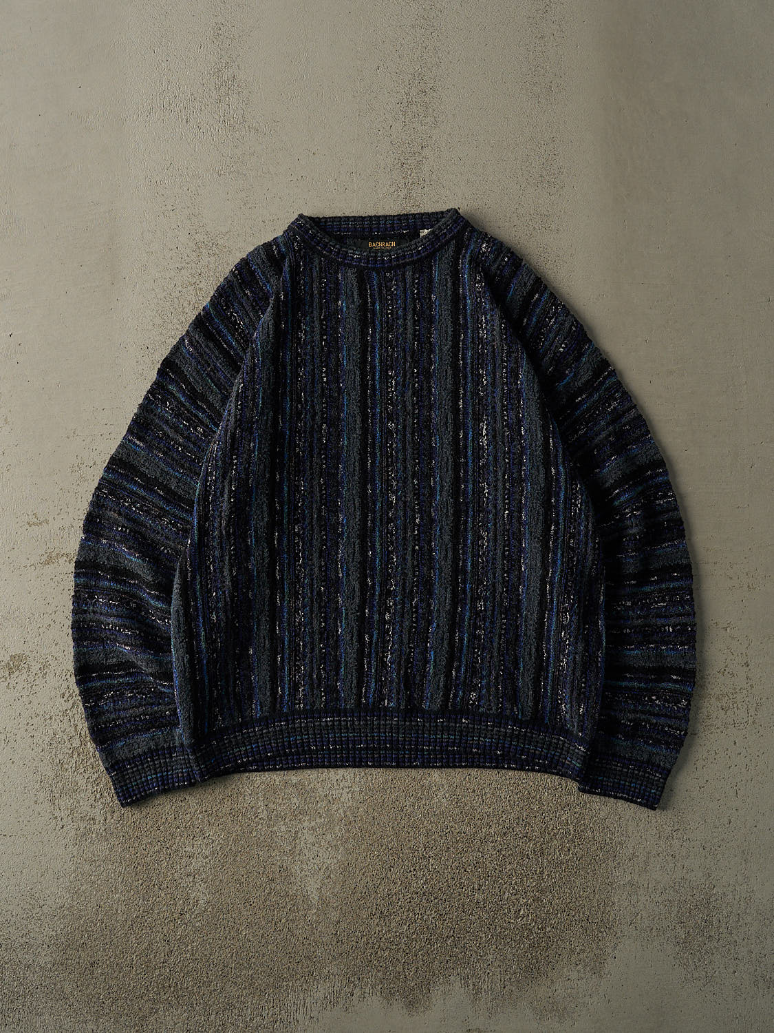 Vintage 90s Blue Grandpa Knit (XL)