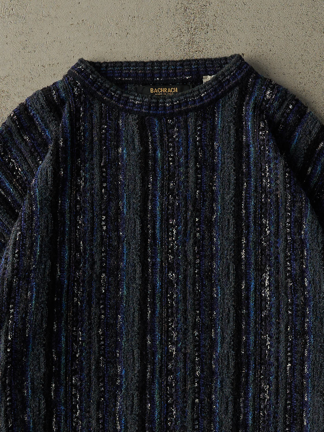 Vintage 90s Blue Grandpa Knit (XL)