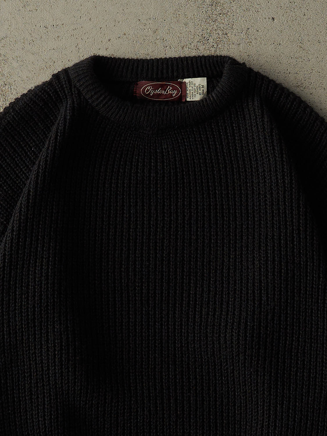 Vintage 80s Black Fishermans Knit (M/L)