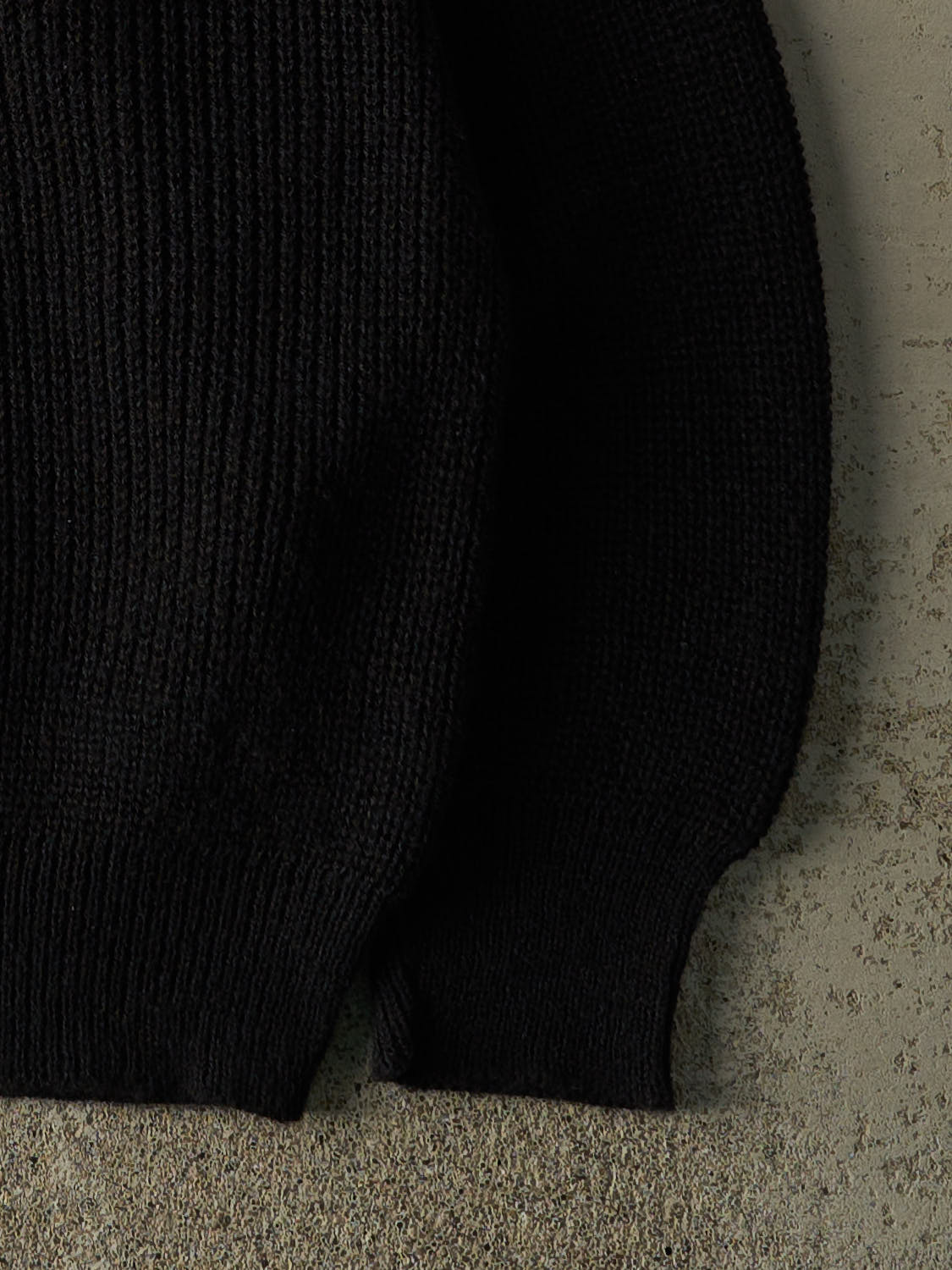 Vintage 80s Black Fishermans Knit (M/L)
