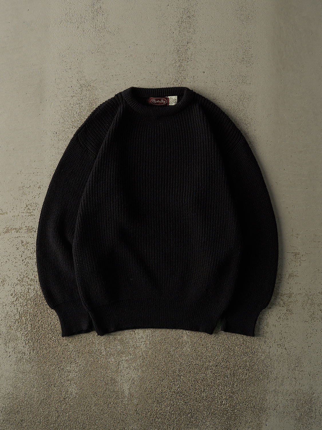 Vintage 80s Black Fishermans Knit (M/L)