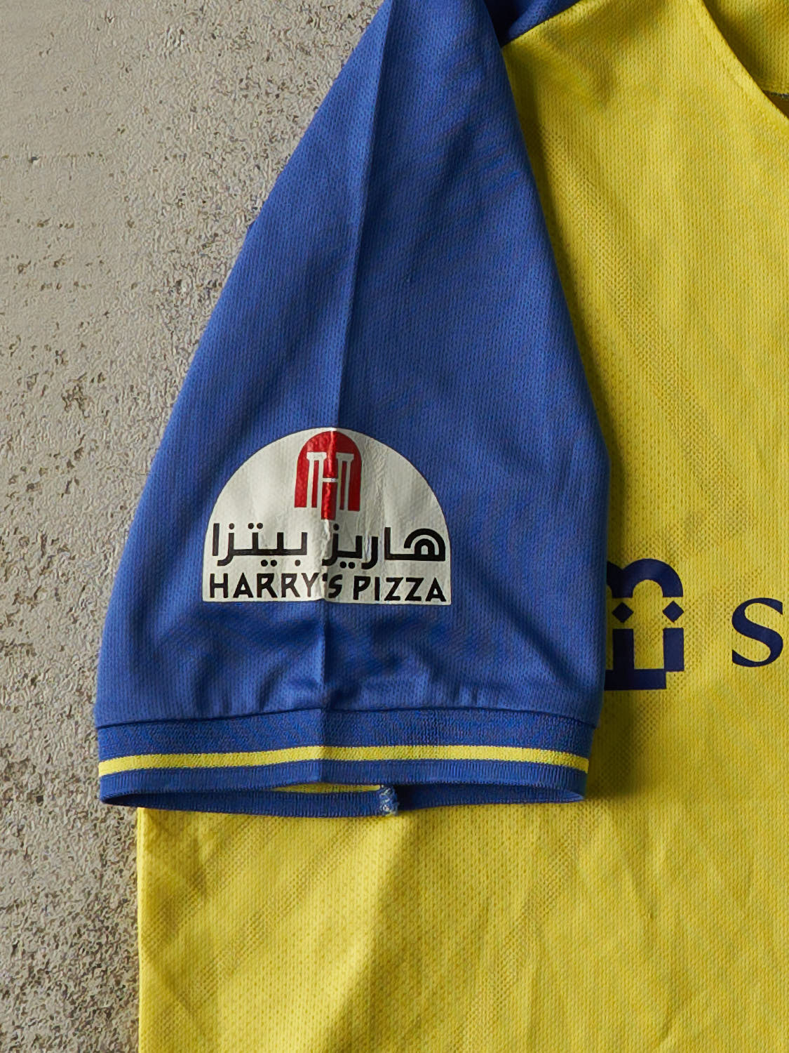 Vintage Y2K Yellow & Blue AL Nassr FC #7 Christiano Ronaldo Soccer Jersey (S/M)