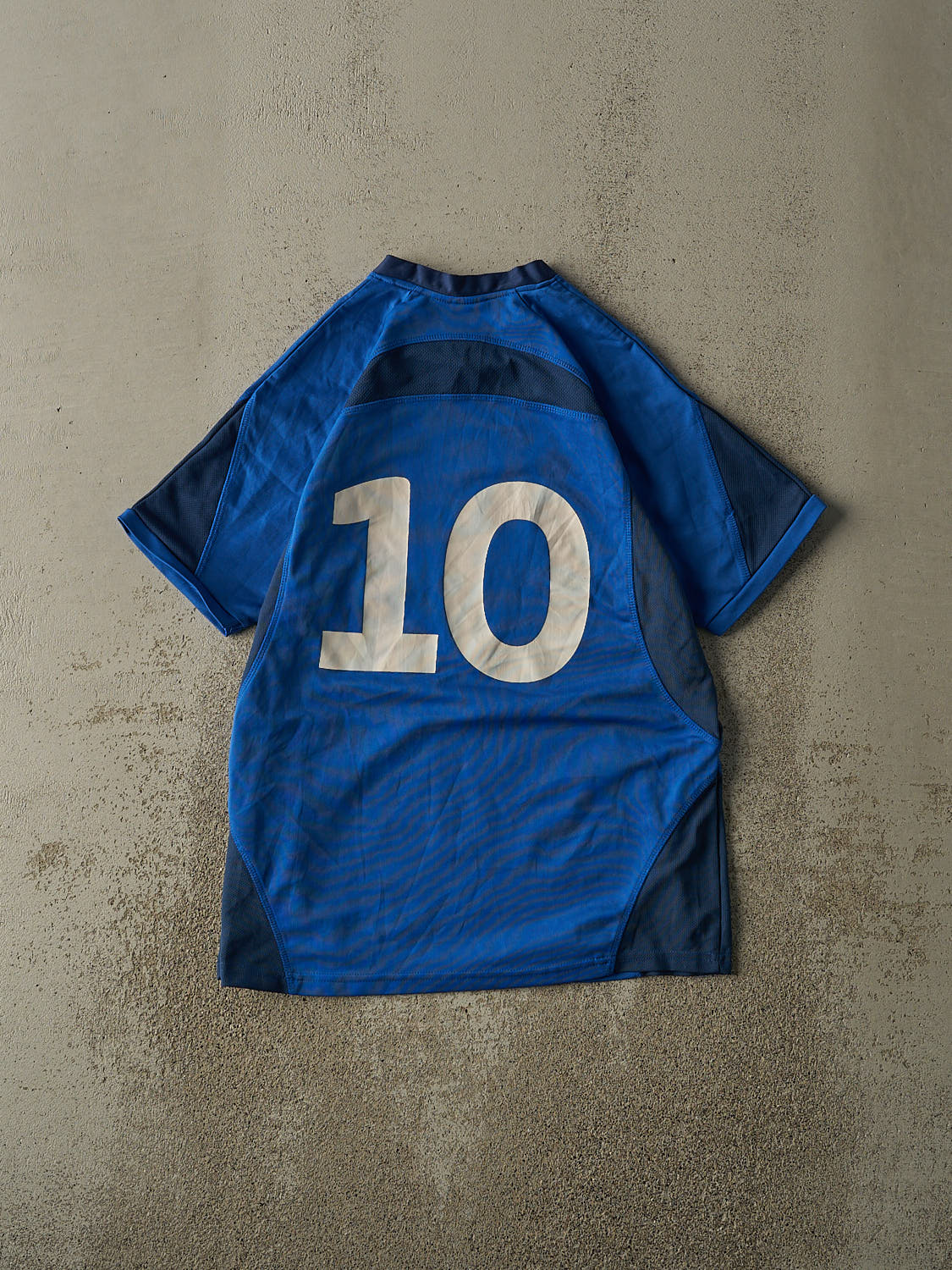 Vintage 12' Blue France #10 Karim Benzema Euro 2012 Soccer Jersey (M/L)
