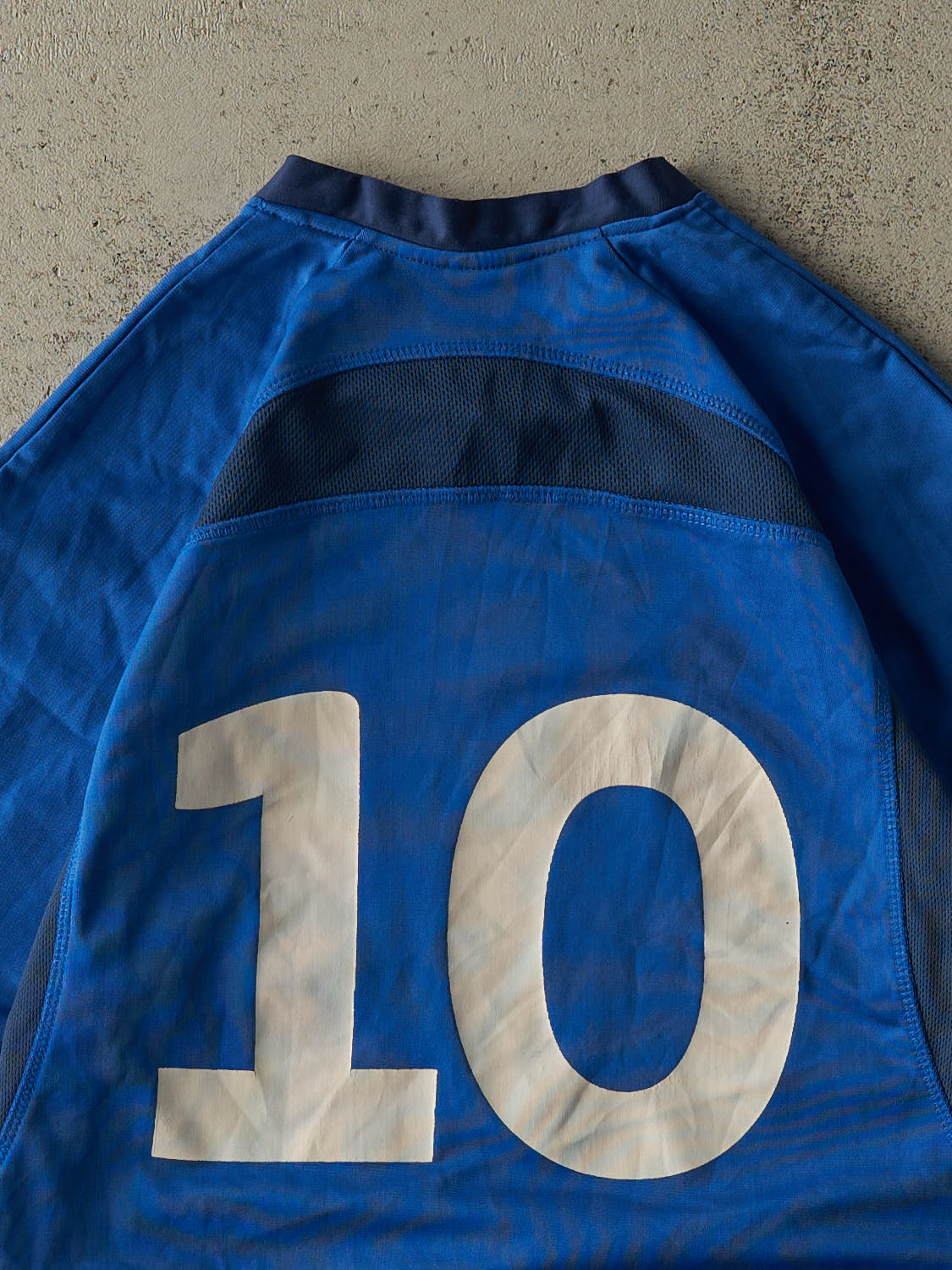 Vintage 12' Blue France #10 Karim Benzema Euro 2012 Soccer Jersey (M/L)