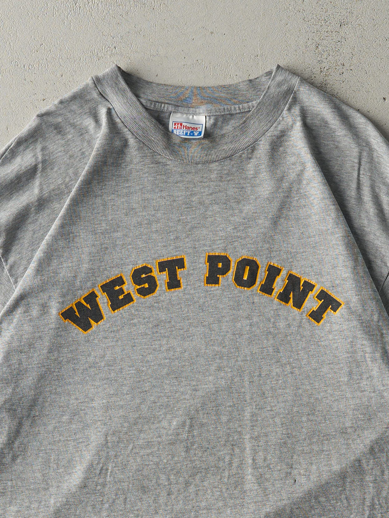 Vintage 90s Grey West Point Tee (L/XL)