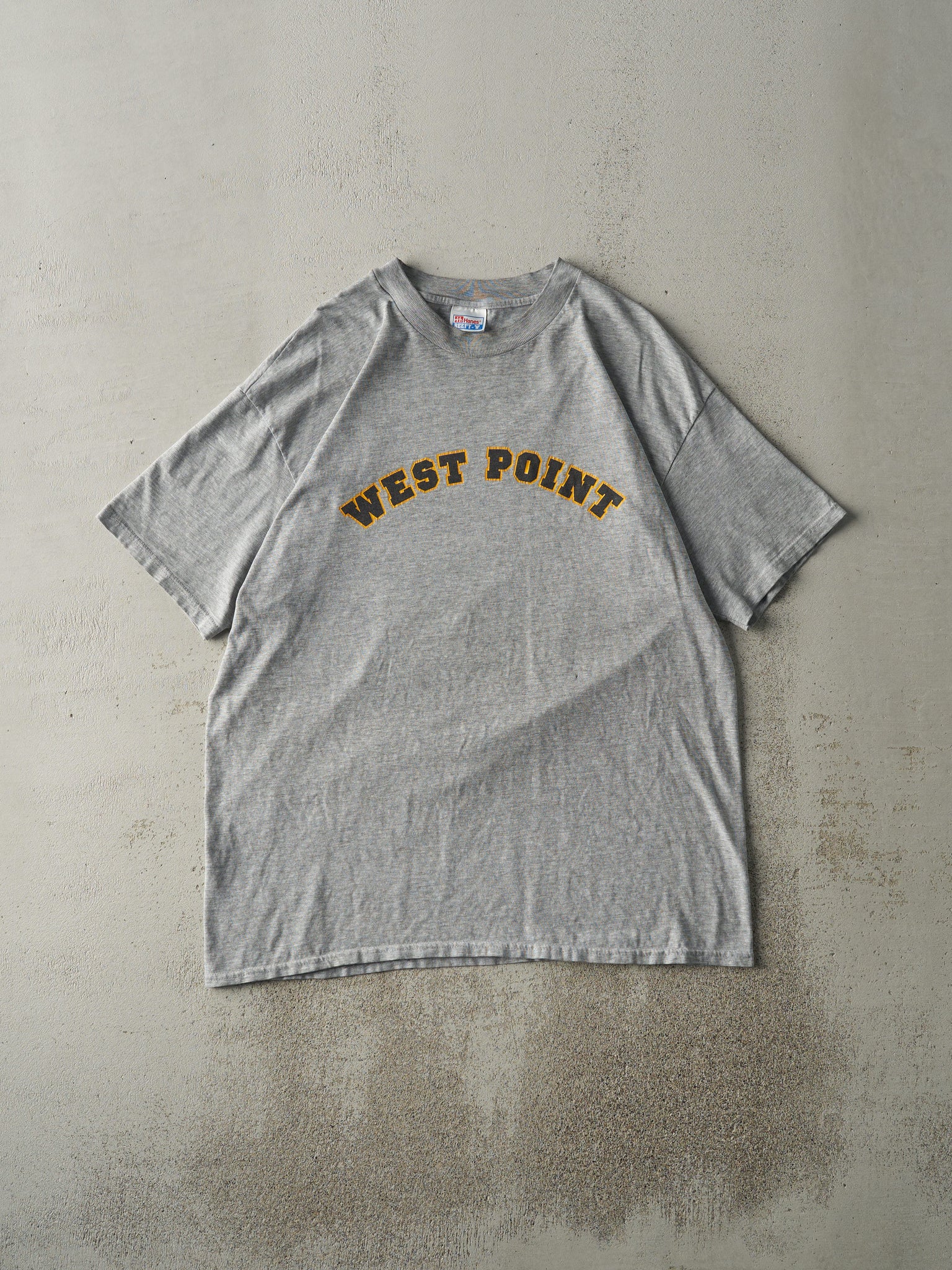 Vintage 90s Grey West Point Tee (L/XL)