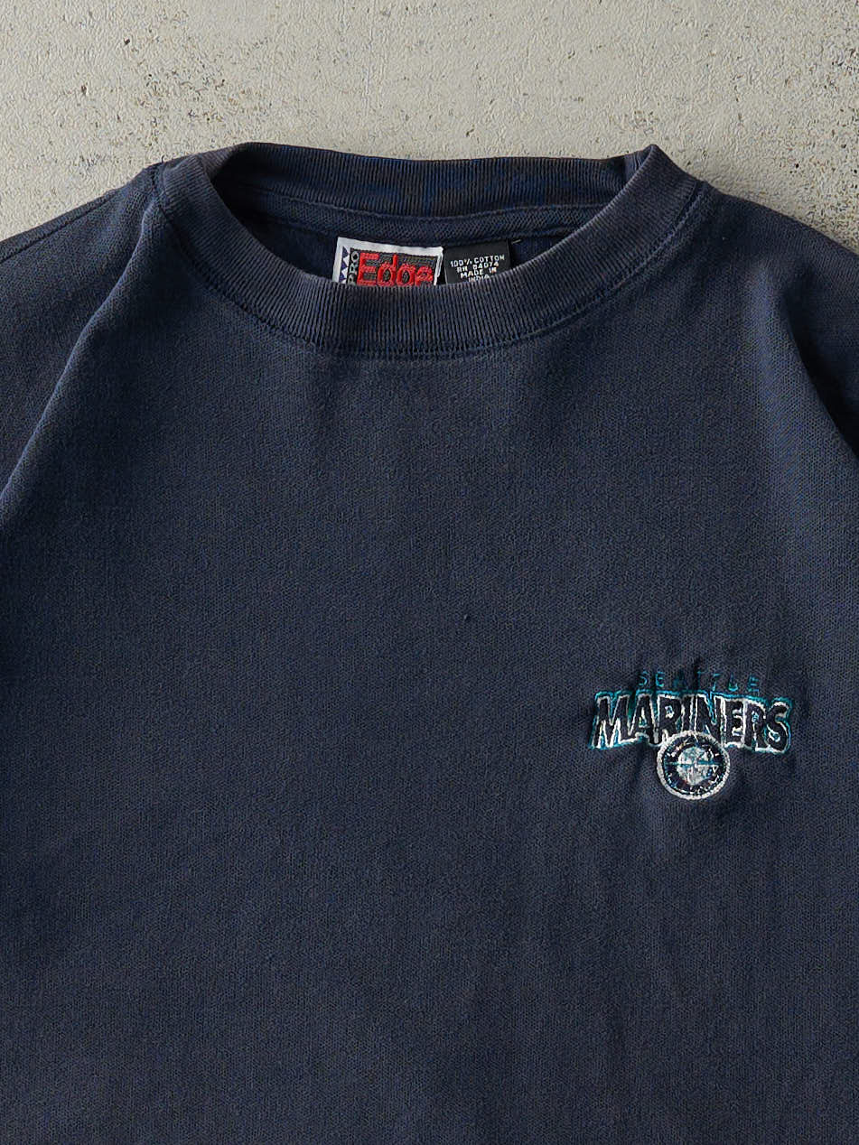 Vintage 97' Navy Blue Seattle Mariners Embroidered Heavyweight Tee (M/L)