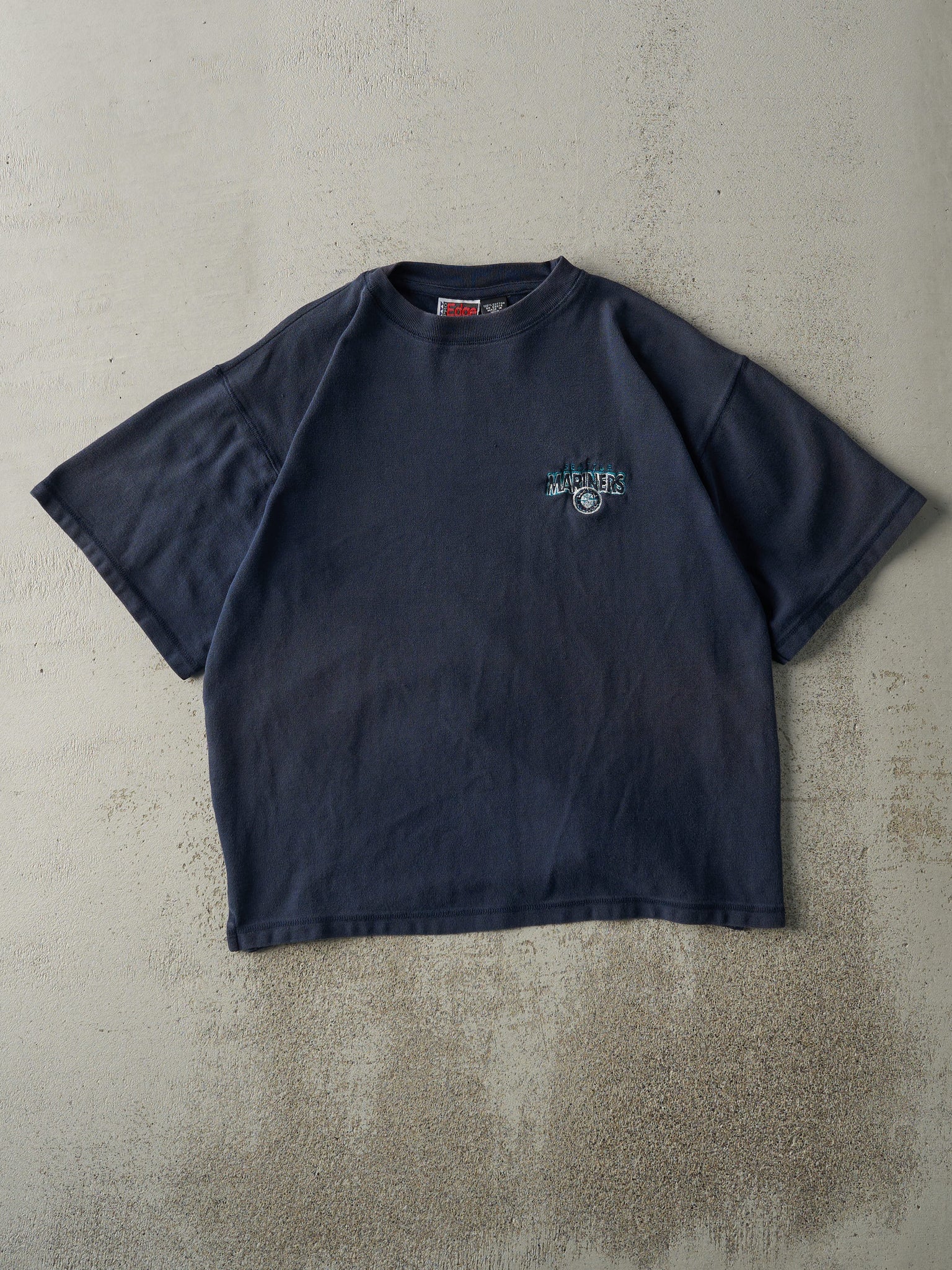 Vintage 97' Navy Blue Seattle Mariners Embroidered Heavyweight Tee (M/L)