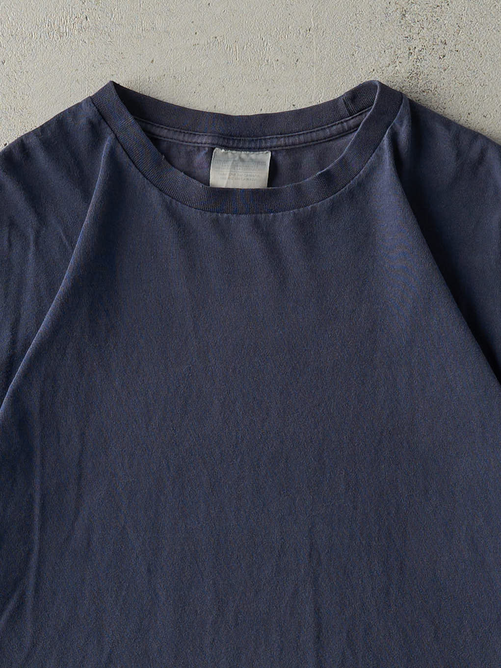 Vintage Y2K Navy Blue Blank Tee (M)