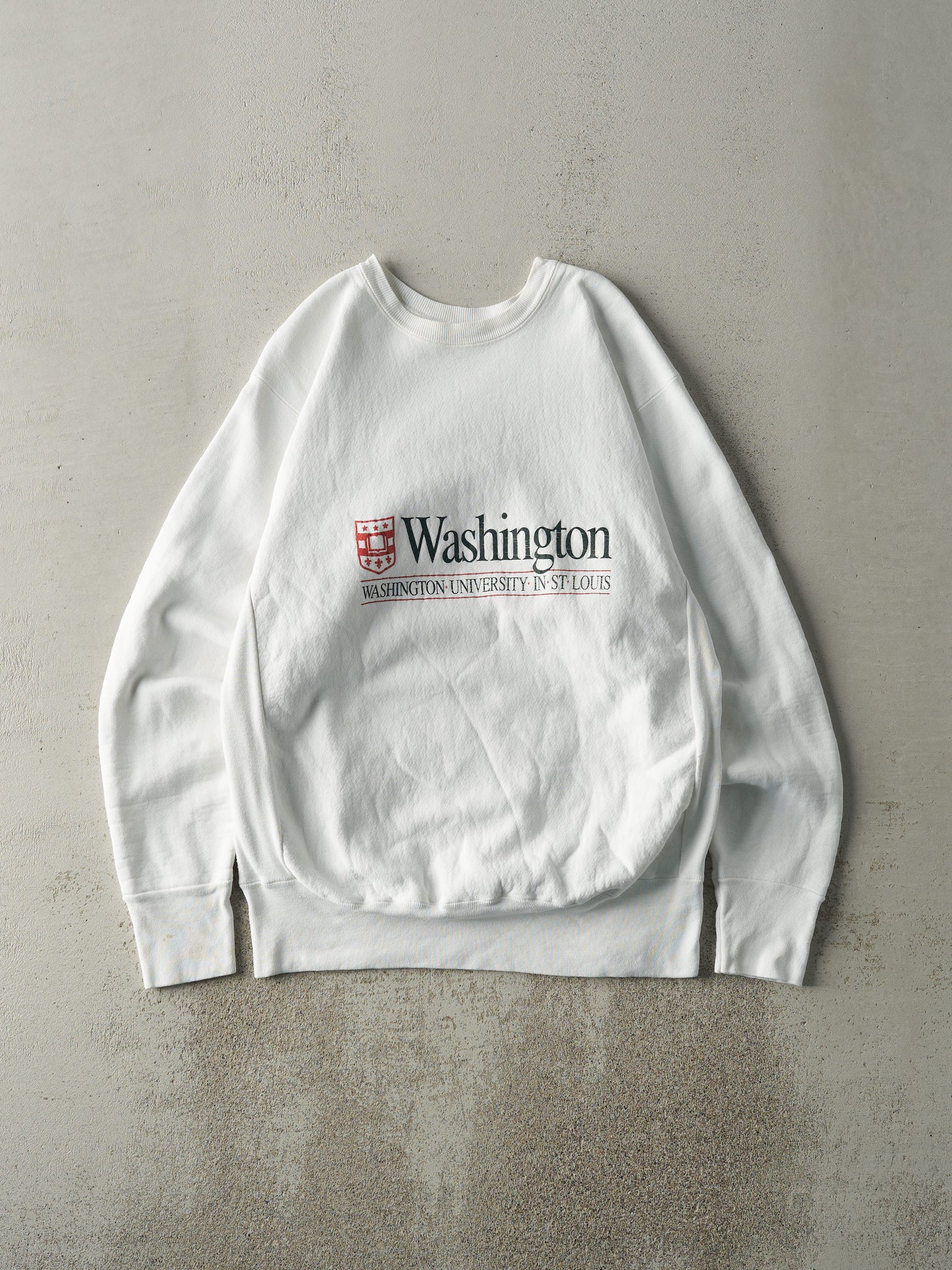 Vintage 90s White Washington University in St Louis Crewneck (M/L)