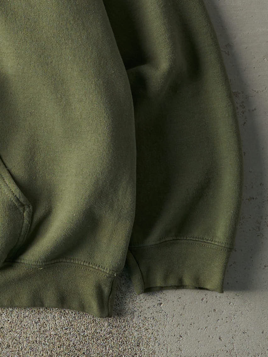 Vintage 90s Olive Green USMC Hoodie (XL)